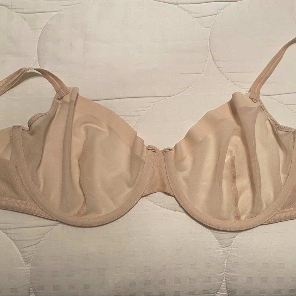 Auden Beige Mesh Unlined Underwire Bra